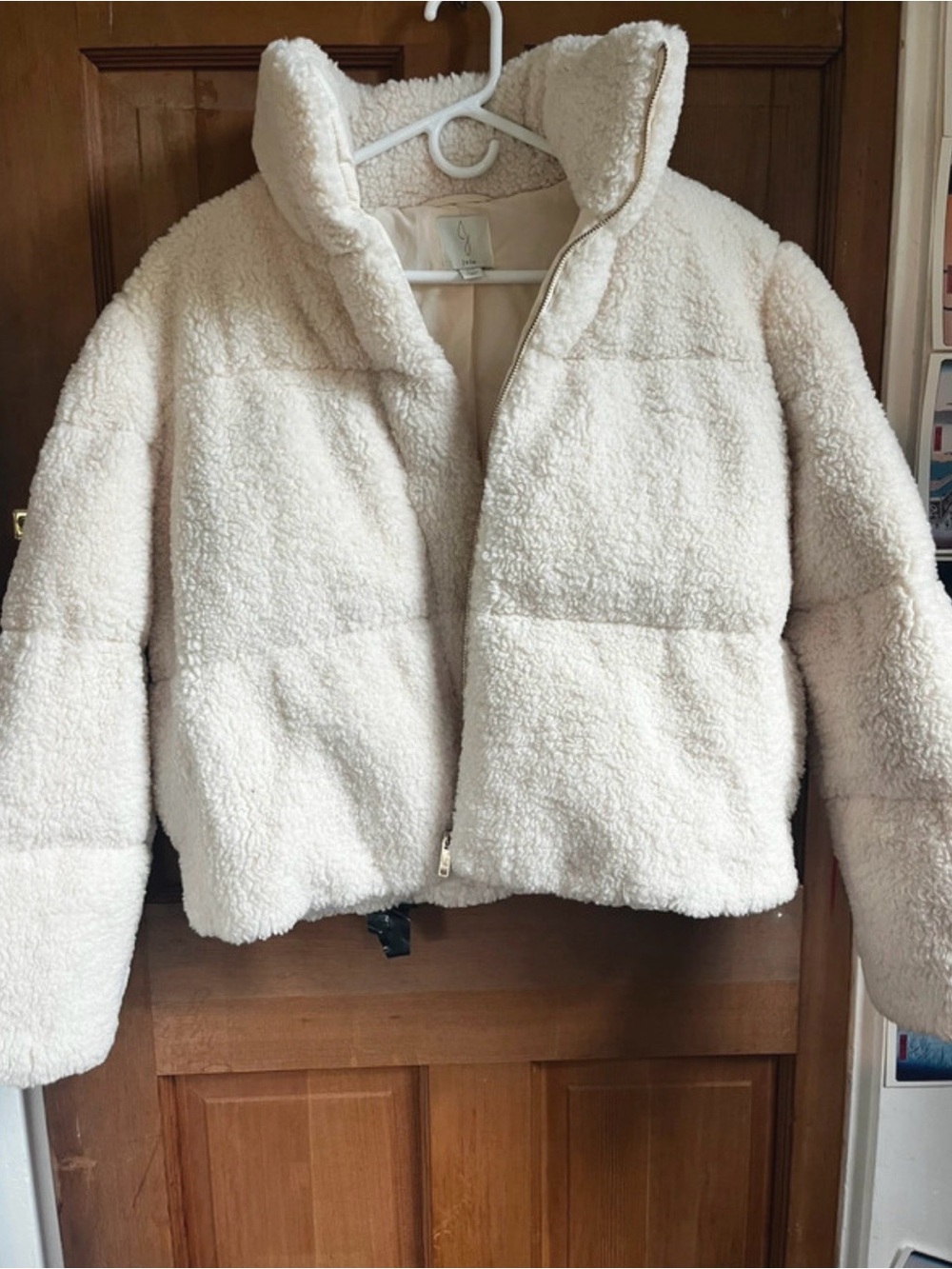 Joie Cream Sherpa Puffer Jacket SM- Women